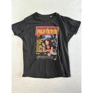Unbranded Pulp Fiction Graphic T-Shirt Mens Medium Black Movie Poster Print